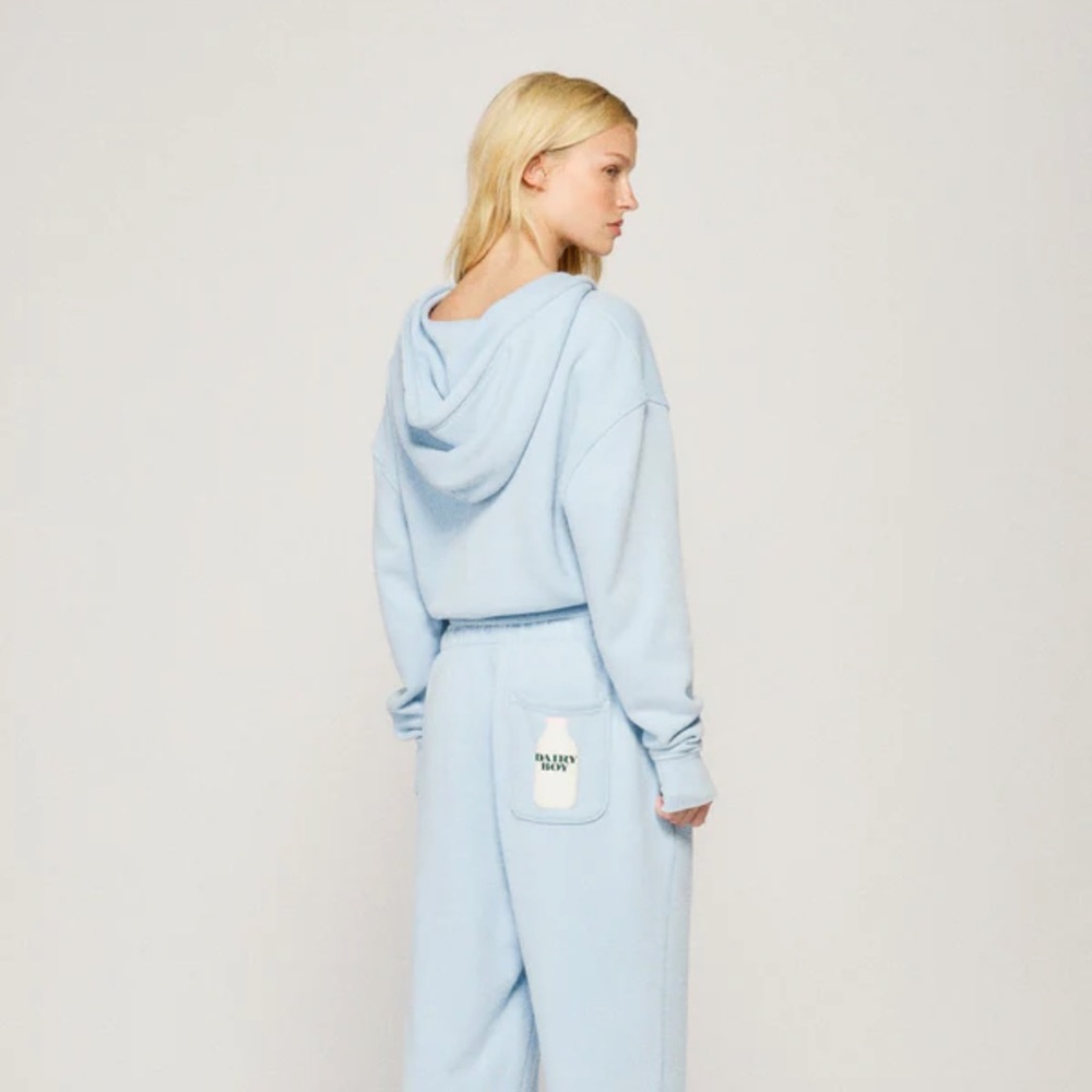 Dairy Boy Milk Bottle Icy Blue Sweatpants Size XS